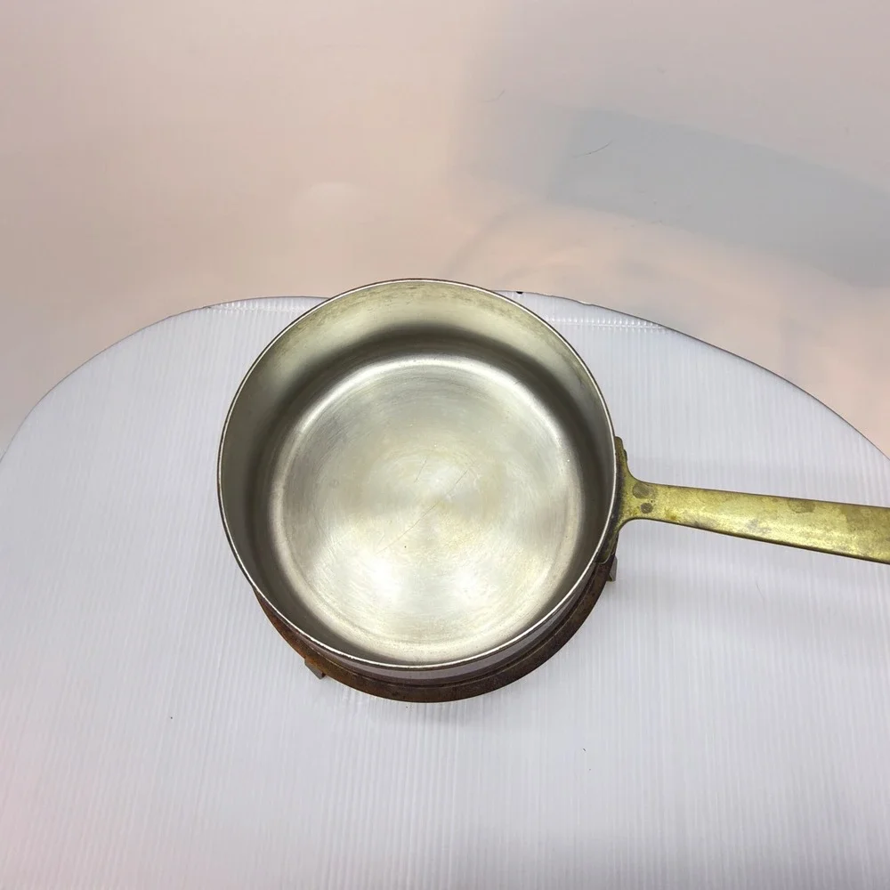 Vintage Paul Revere Copper Fondue Set Brass Stand USA Limited Edition MCM